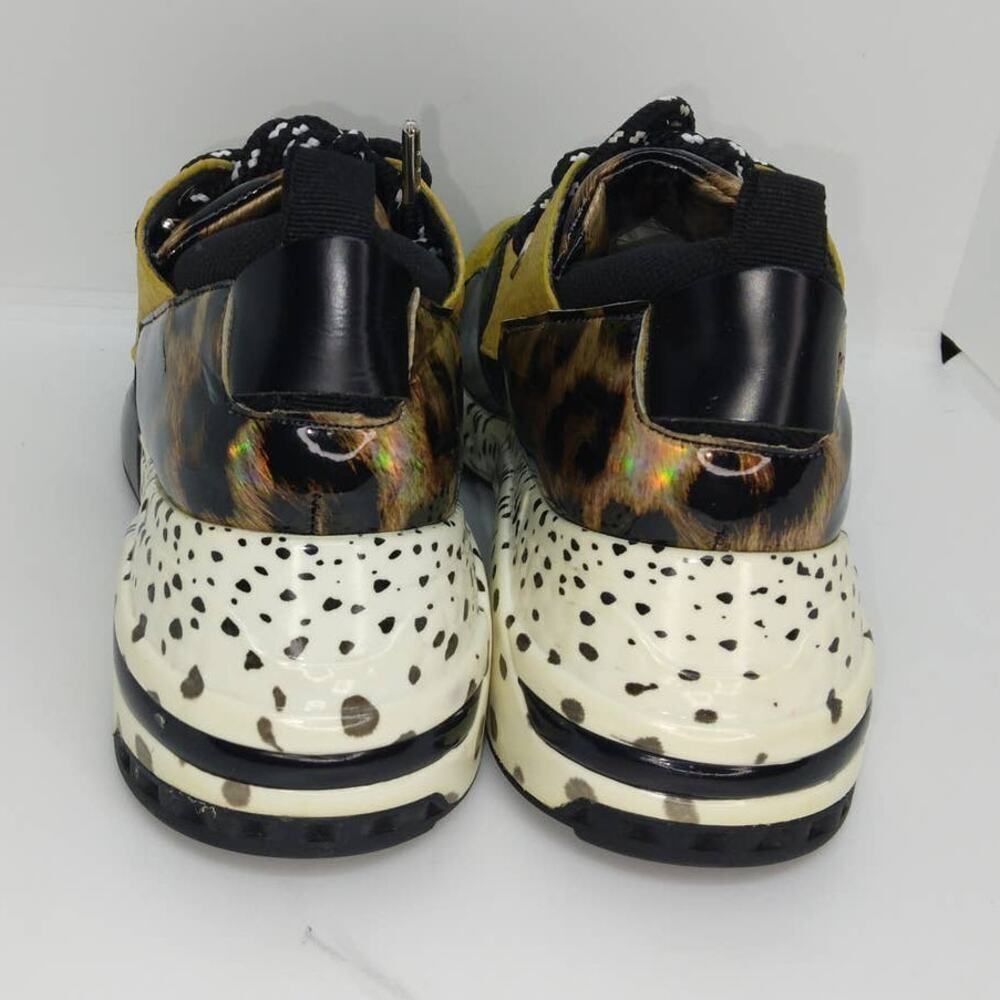 Steve Madden Women's Pre-owned Designer Leopard Print Sneakers - sz. 7 1/2M - Picture 4 of 5